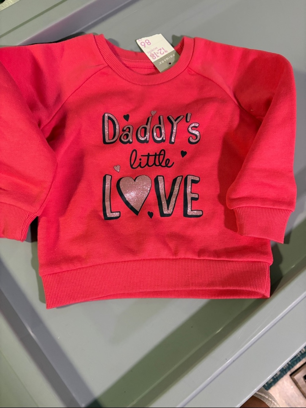 Primark Hot Pink "Daddy's Little Love" Sweatshirt
